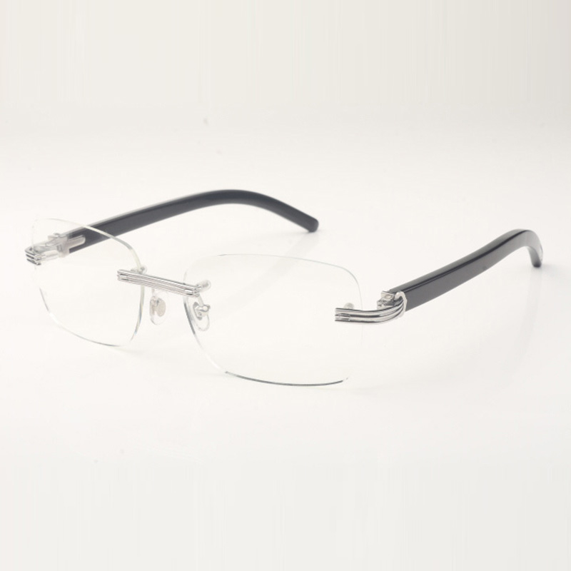 

Buffs glasses frames 0286O with natural black buffalo horns sticks and 56mm clear lenses