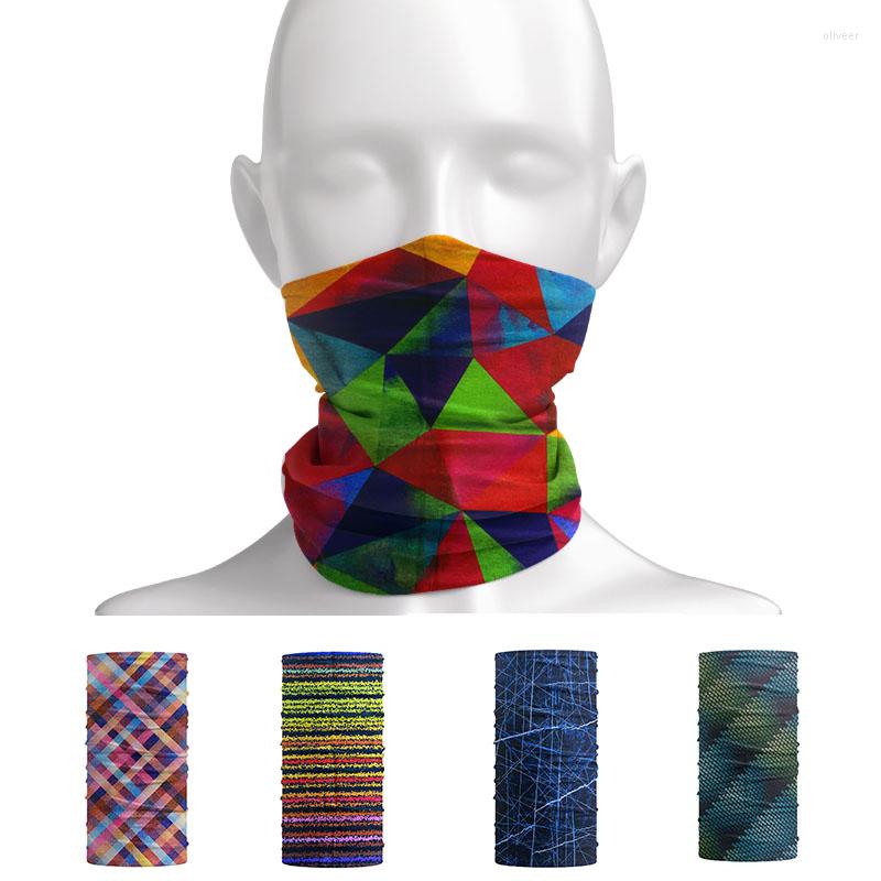 

Bandanas Colorful Geometry Face Bandana Hiking Scarf Sport Headwear Women Neck Gaiter Magic Scarves Outdoor Cycling Balaclava Headband