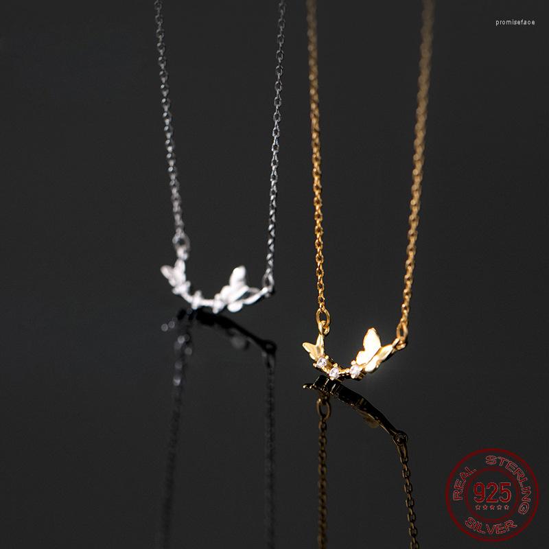 

Chains La Monada 41 4.5cm Butterfly Silver Necklace For Women Fine 925 Jewelry Fashion Neck Pendants Woman