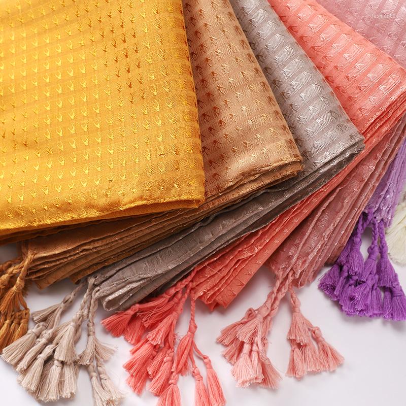 

Scarves 2022 Women Fashion Plain Bronzing Floral Shawl Scarf Long Size Bufandas Muslim Hijab Wrap Snood