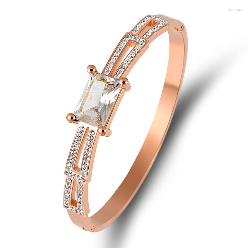 

Bangle Inlaid Square Diamond Bracelet For Women Wedding Custom Bracelets Luxury Designer Braceletes Friendship Charm Bangles