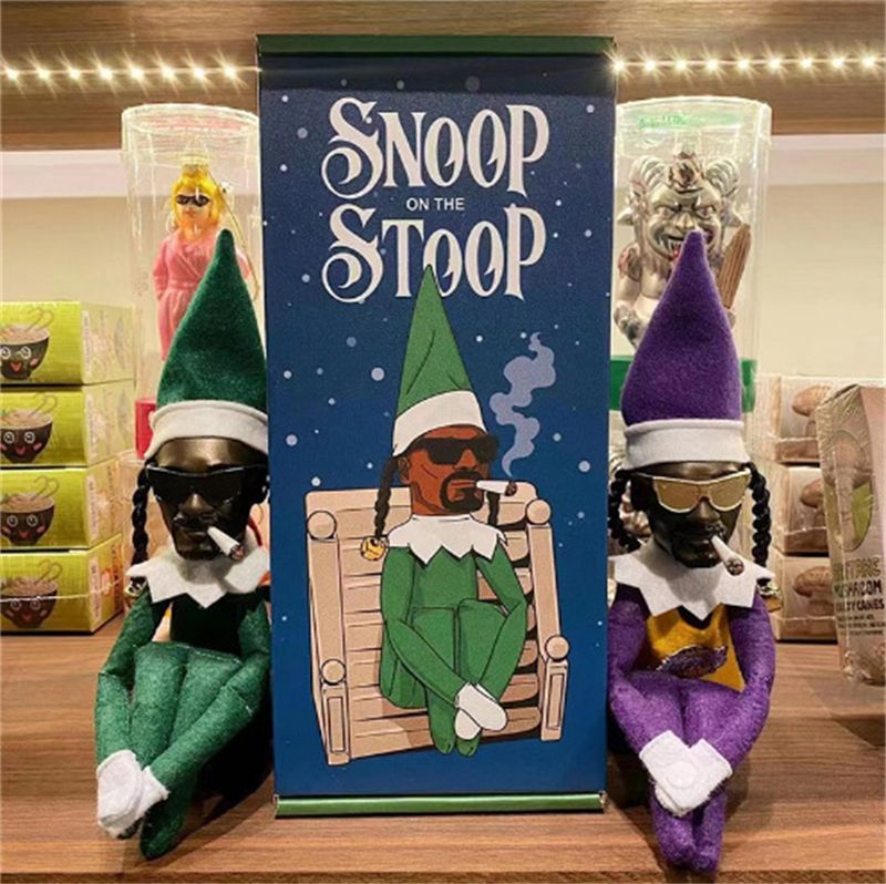 Christmas Decorative Objects Snoop on A Stoop Christmas Elf Doll Spy Bent Home Decorati Year Gift Toy-image-816767351