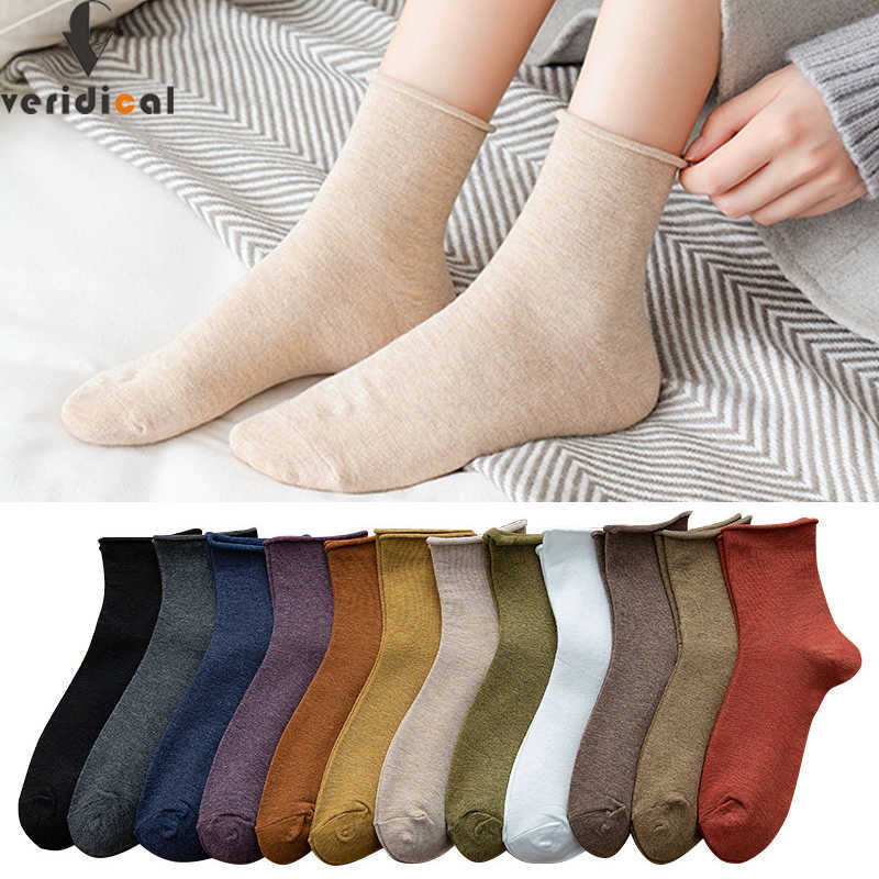 

Socks Hosiery Autumn Winter Pure Cotton Short Socks Women Girl Candy Color Loose Breathable Japanese Style Harajuku Diabetic Socks EU 35-39 T221102, Orange