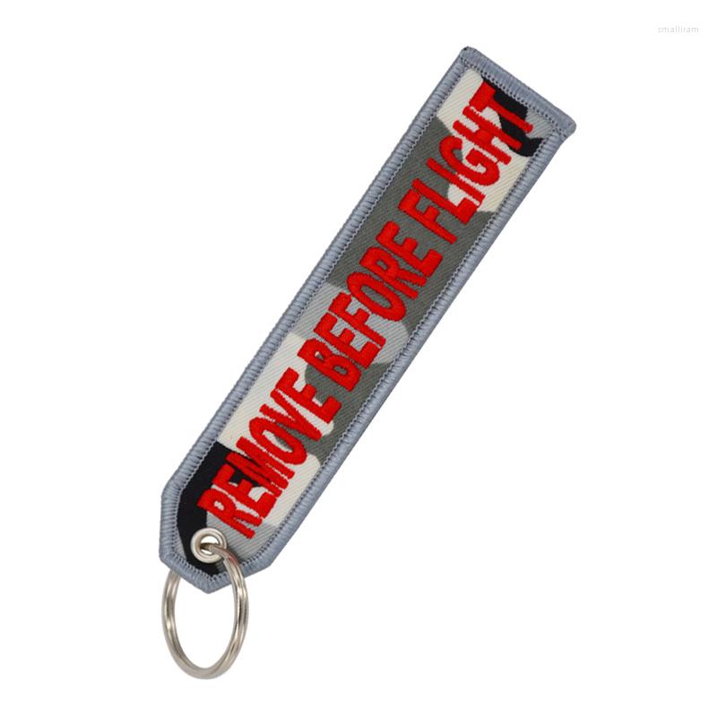 

Keychains Remove Before Flight For Aviation Gifts Camuflage Customize Embroidery Keyring Special Luggage Tags Key Sleutelhanger