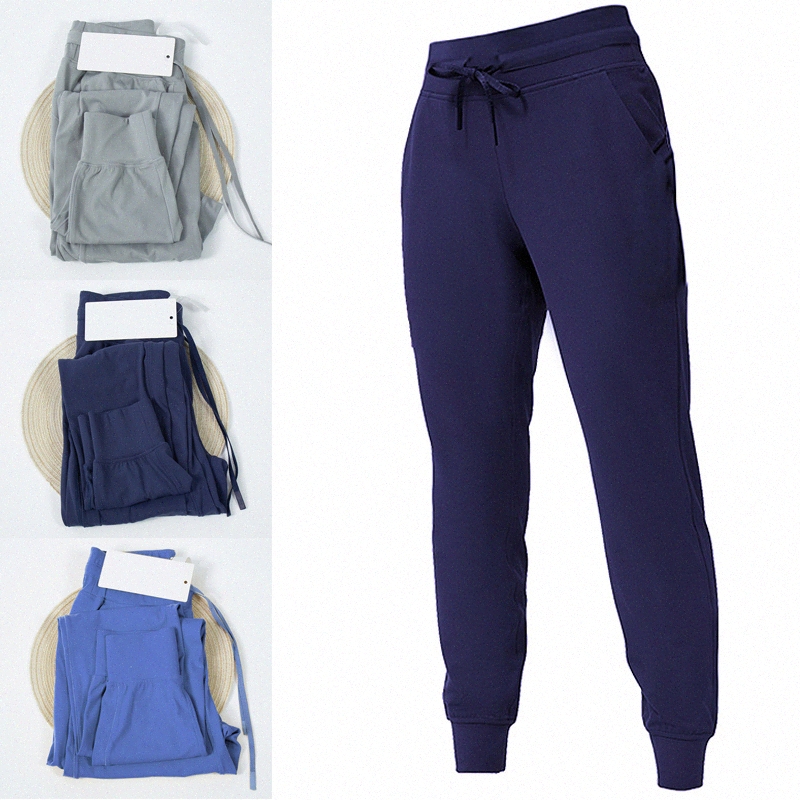 

2022 studio pants womans lu ready to drawstring elastic high waist yoga outfit sport lulu running jogging trousers Sweatpants looseJzZj#