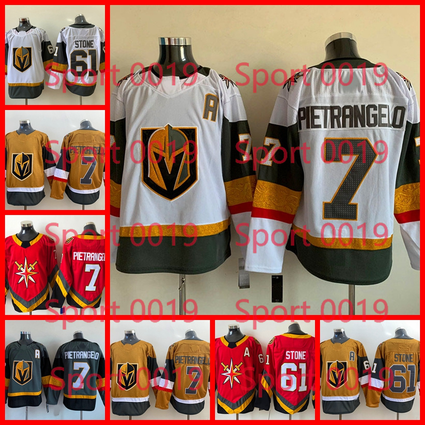 

Vegas''Golden''Knights Hockey Jerseys custom 7 Alex Pietrangelo 61 Mark Stone 71 William Karlsson stitched Embroidery 11011, As