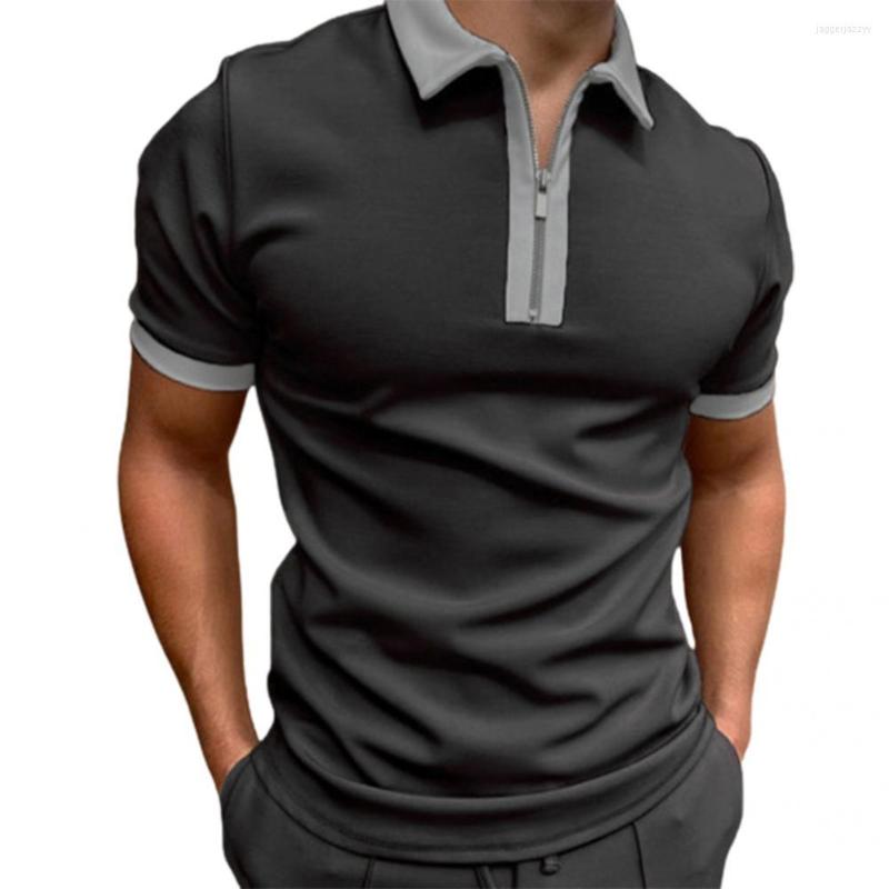 

Men's Polos Trendy Summer Shirt Pullover Casual Close-fitting Breathable Men For Shopping, Dark gray