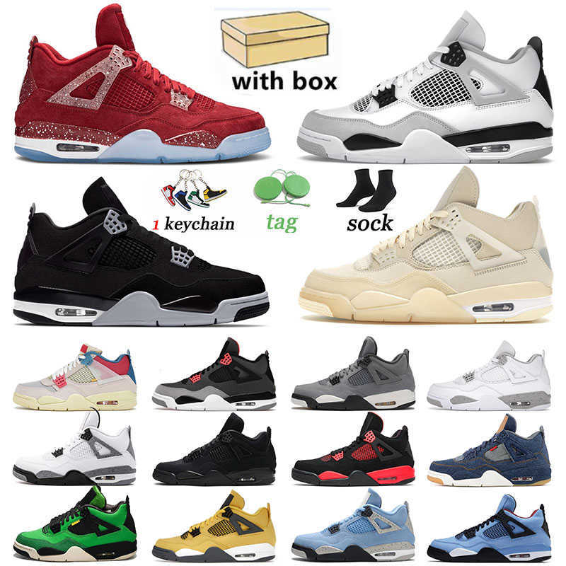 

with Box Designer Jumpman 4 4s Mens Womens Basketball Shoes Retro Canvas Black Cat White Oreo Off Manila Denim Columbia Cool Grey Neon, 36-47 wild things
