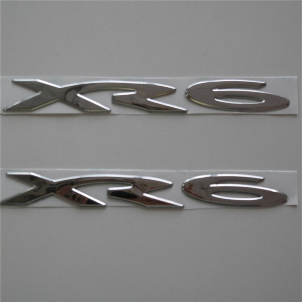 

2 PCS of set Chrome silver PVC XR6 car emblem badge rear fender side sticker logo accessorie For Falcon211B, Xr6 emblem