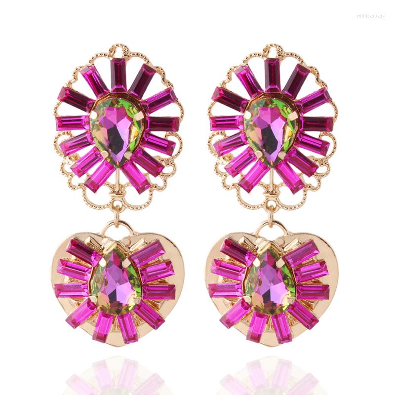 

Dangle Earrings NeeFu WoFu Charm Earring Woman Drop Geometric Color Crystal Zinc Alloy Large Long Brinco Manual Ear Accessories Oorbellen