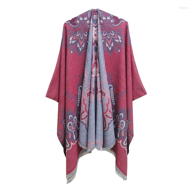 

Scarves Women's Reversible Oversize Blanket Wrap Cape Poncho Shawl Cardigans Fashion All-match Travel Cloak Scarf