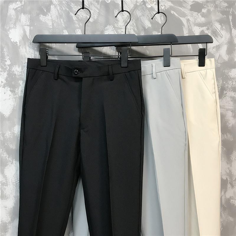 

Men's Pants Baru Musim Panas Celana Kasual Versi Korea Tipis Dan Bernapas Dari Sembilan Titik Ramping Merek Klasik, Black