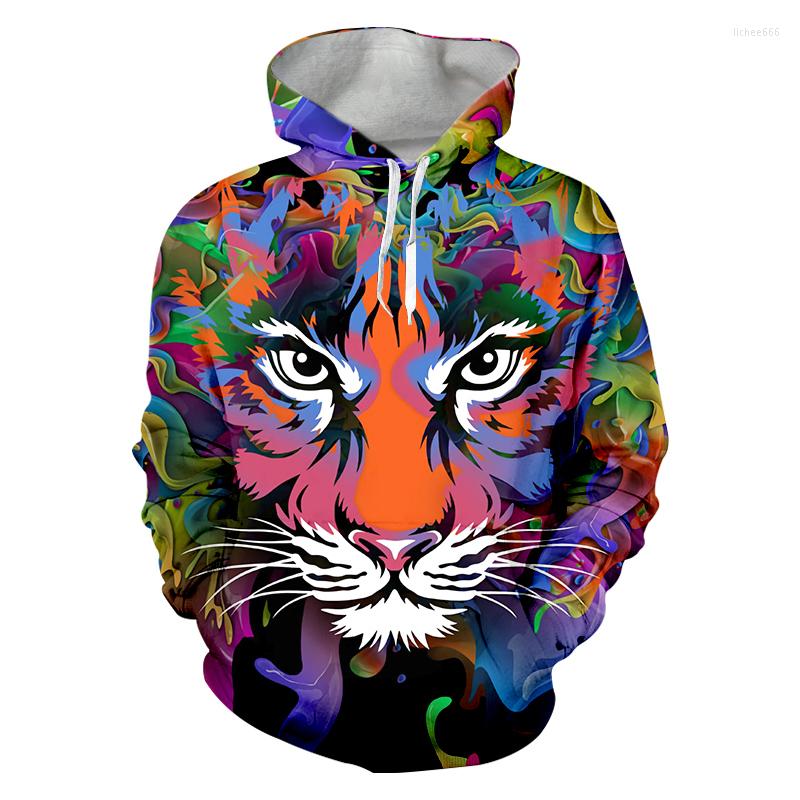 

Men's Hoodies Colorful Smoke Tiger 3D Printed Men Women Hoodie Harajuku Sweatshirts Boys Girls Tracksuits Clothes Dropship Wholesale, 00579