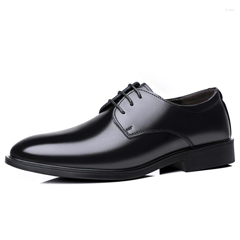 

Dress Shoes Autumn 2022 Men's Business Formal Leather Pointy Toe Lace-up 6CM Fashion Male Shoe, Single shoes