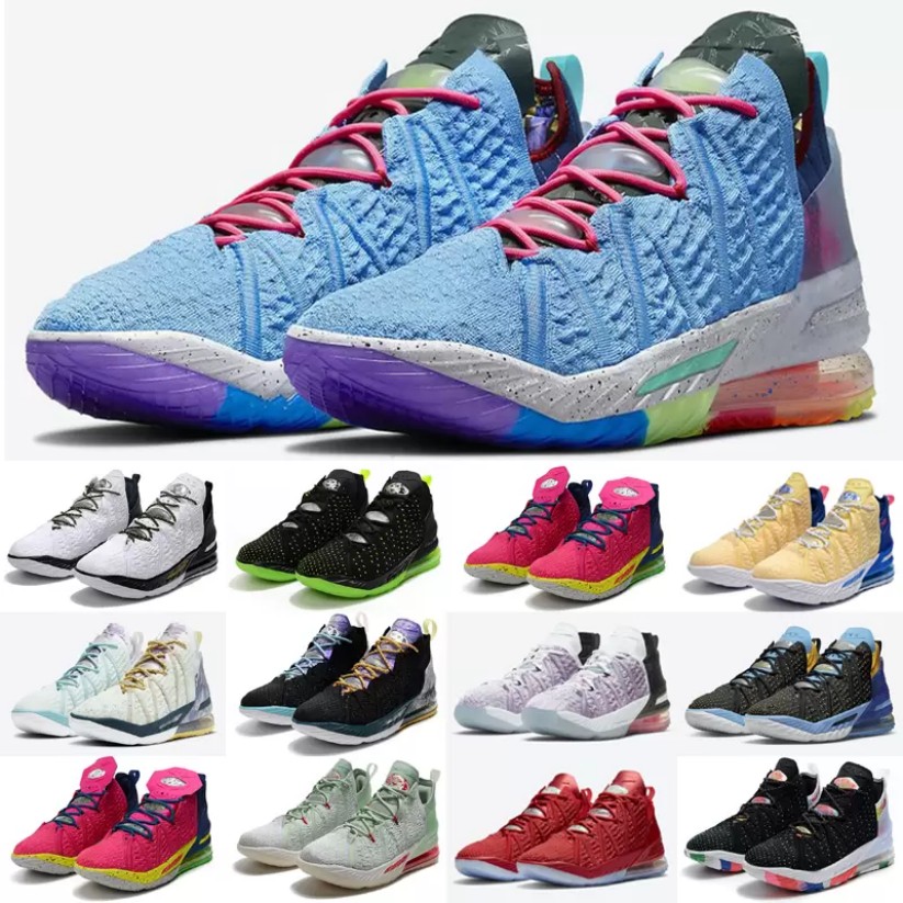 

LeBrons XVIII 18 basketball shoes University Blue Metallic Gold Outdoor running Shoes James 18s Men Outdoors Sneakers Sport Trainners sneaker Size 40-46, 10121533344