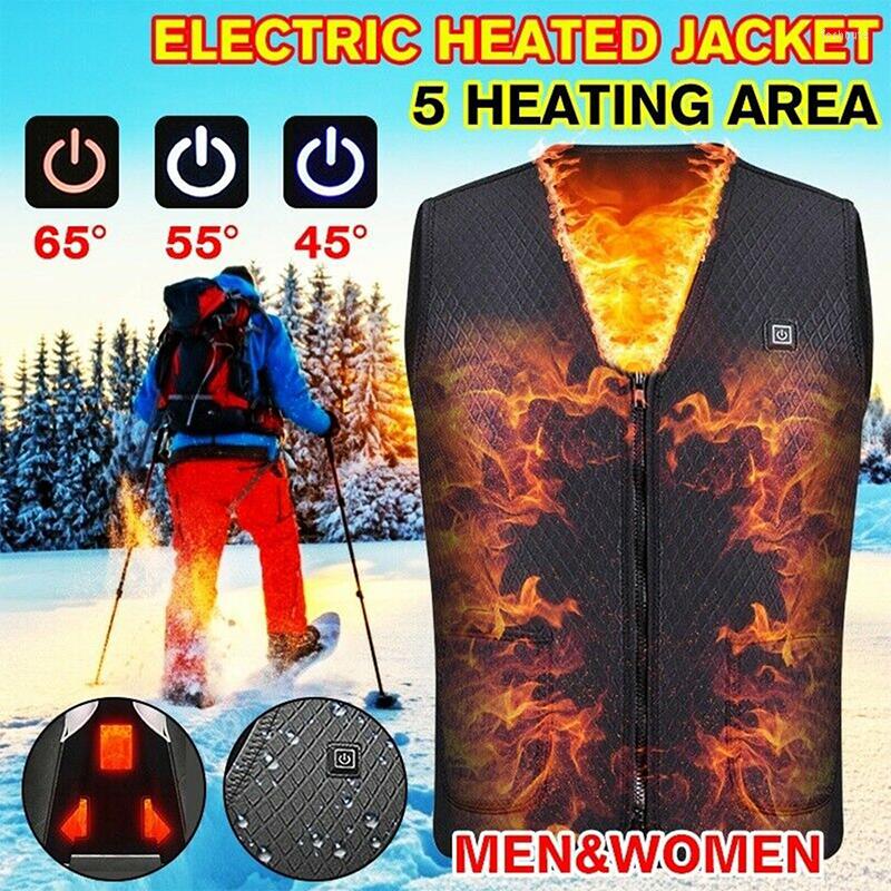 

Men' Vests Heated Vest Men Women USB Heating Thermal Clothing Hunting Tank Top Winter Electric Warm Jacket Black Washable Outdoor Coat