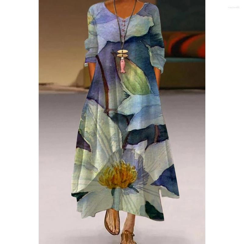 

Casual Dresses 2022 WomensFashion Long Dress Sexy Party Evening Maxi Female Sleeve Floral Elegant Loose, Bqdqz107872sj188