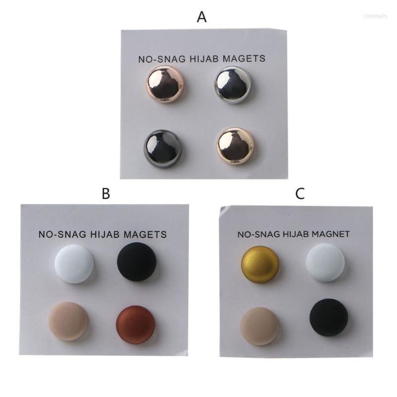 

Brooches R2LE 4pcs Safe Hijab Brooch Strong Metal Plating Magnetic Clip Luxury Accessory No Hole Pins Magnet
