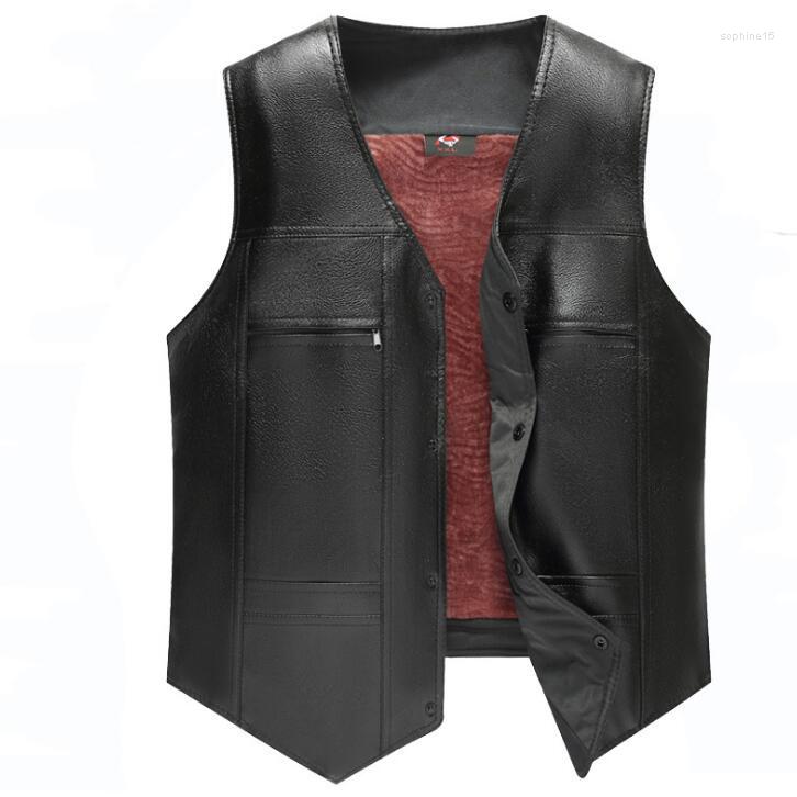 

Men's Vests Faux Leather Wedding Clothing PU Coats Mens Vest, Black