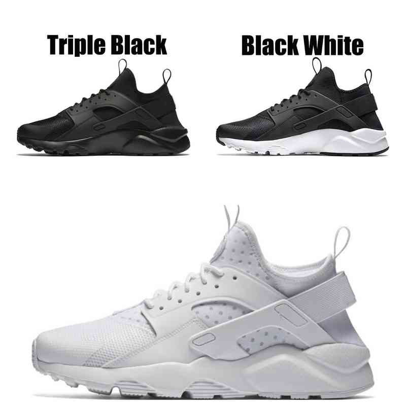 

Designer Huarache Run Ultra Triple Black White Casual shoes Classic men women huaraches 4.0 1.0 Purple Punch University Red rainers outdoor, Bubble package bag