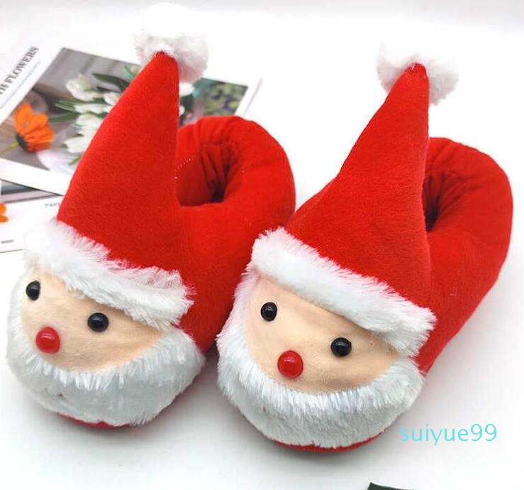 

Designer -Casual Cartoon Originality Santa Claus Cotton Plush Toy Couple Shoes Gift Indoor Thermal Home Slippers, Red santa claus all inclusive