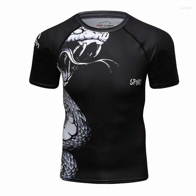 

Men's T Shirts Summer Men Short Sleeved Shirt Compression MMA BJJ GYM Fitness 3D Print Casual Boy Sports Clothing Tees T-shirt, 15