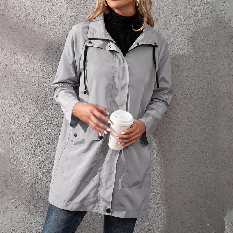 

Women' Jackets Raincoat Womens Coat Waterproof Windproof Windbreaker Rain Lightweight Women, Grey