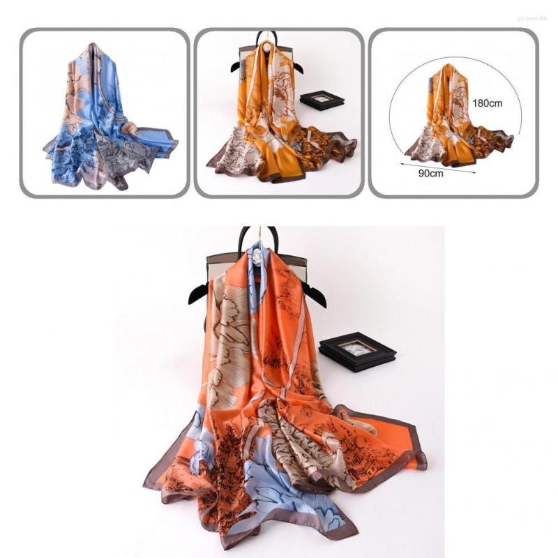 

Scarves Elegant Lightweight Smooth Long Casual Scarf Imitation Silk For Party