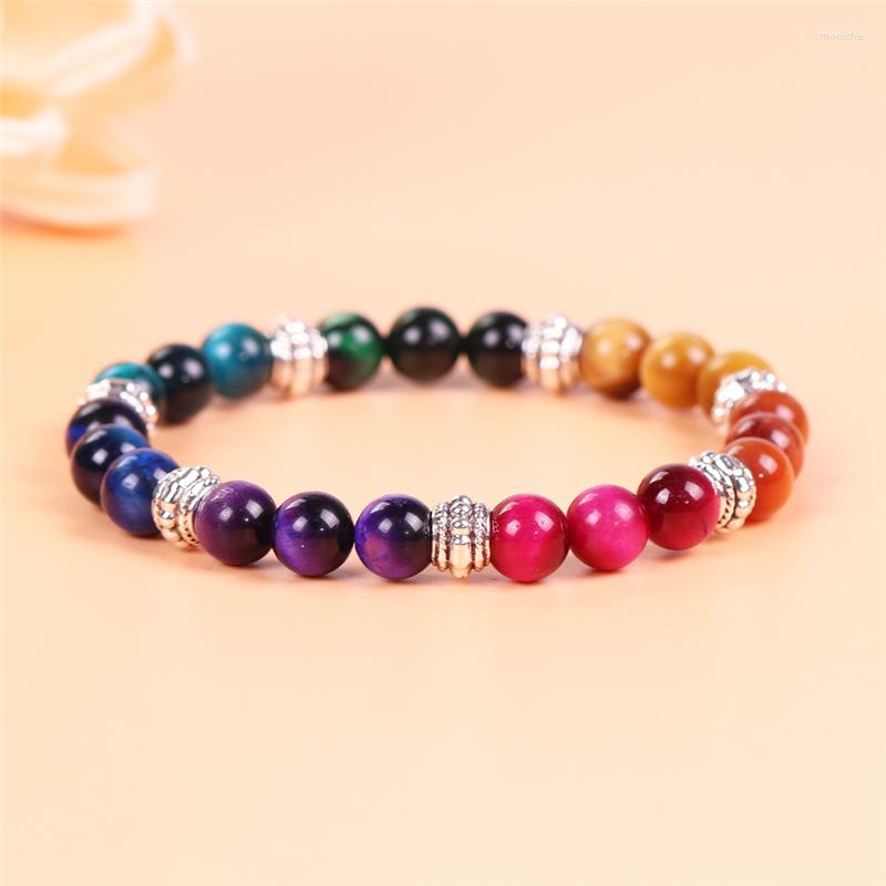 

Strand Natural Stone 7 Chakra Bracelets & Bangles Healing Yoga Balance Beads Reiki Buddha Prayer Bracelet Jewelry