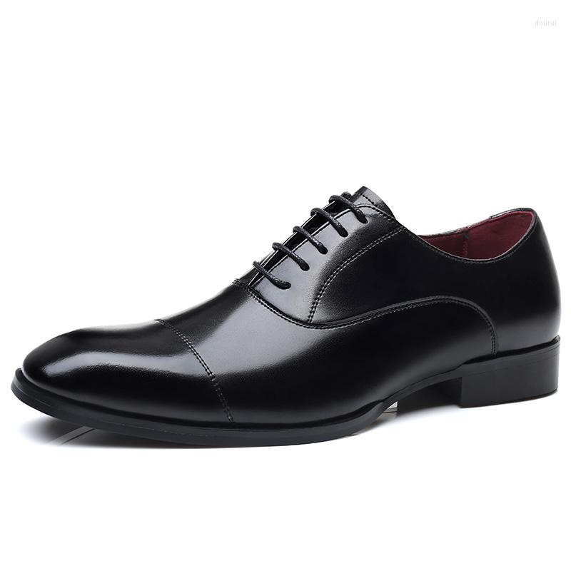 

Dress Shoes Big Size 38-46 Men Leather Derby Typical Business Misalwa Spring Autumn Oxford Gentleman Footwear For Job, Brown