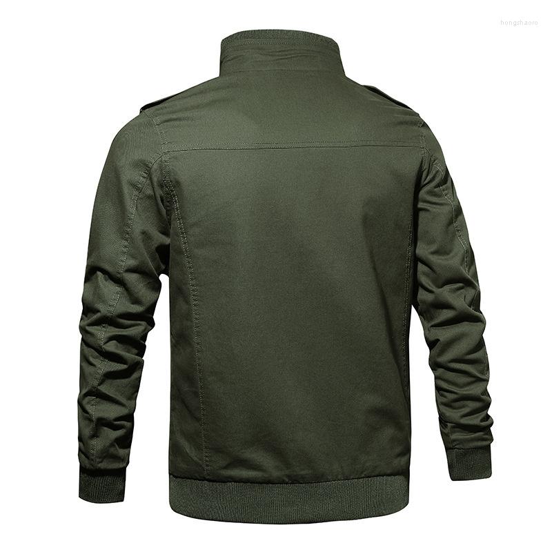 

Men's Jackets Cargo Autumn Winter Men's Jacket Man Washed Cotton Bomber Military Coat Casual Outwear For Male -6XL Streetwear, Black