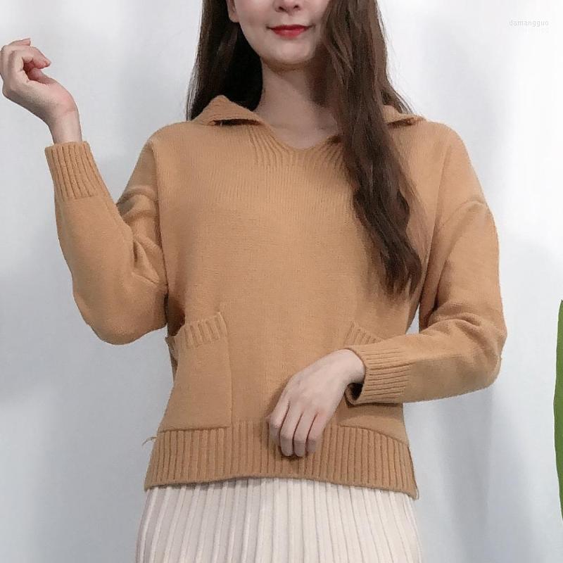

Women's Hoodies Women's & Sweatshirts Streetwear Basic Solid Casual Top Winter Women Turn Down Collar Pullover Sweatshirt, Khaki
