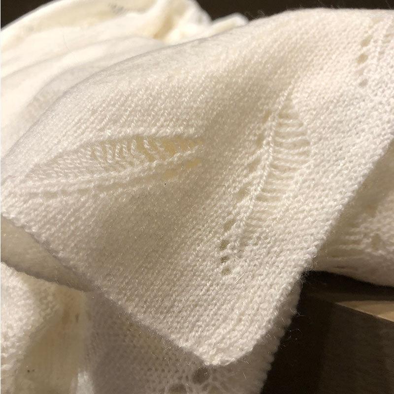 

Scarves Knitted Shawl Scarf Women Cashmere Autumn And Winter Ladies Soft Comfortable Warm Solid Color Hollow