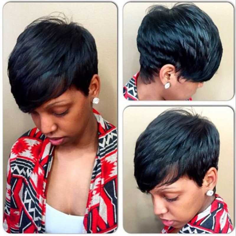 

Hair Lace Wigs Fashion Wig Head Cover Chemical Fiber Women's Short Hair, Black