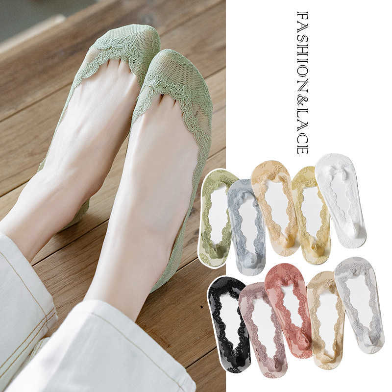 

Socks Hosiery Women Sock Slippers 2022 New Spring Summer SlippersTransparent Lace Summer Thin Women Mesh Socks Women Invisible Socks T221102, Grass green