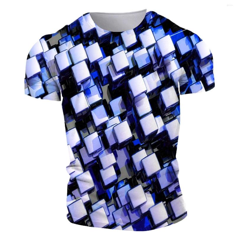 

Men's T Shirts Summer Fashion 3d Three-dimensional Pattern Print Casual Vertigo Short Sleeve Shirt