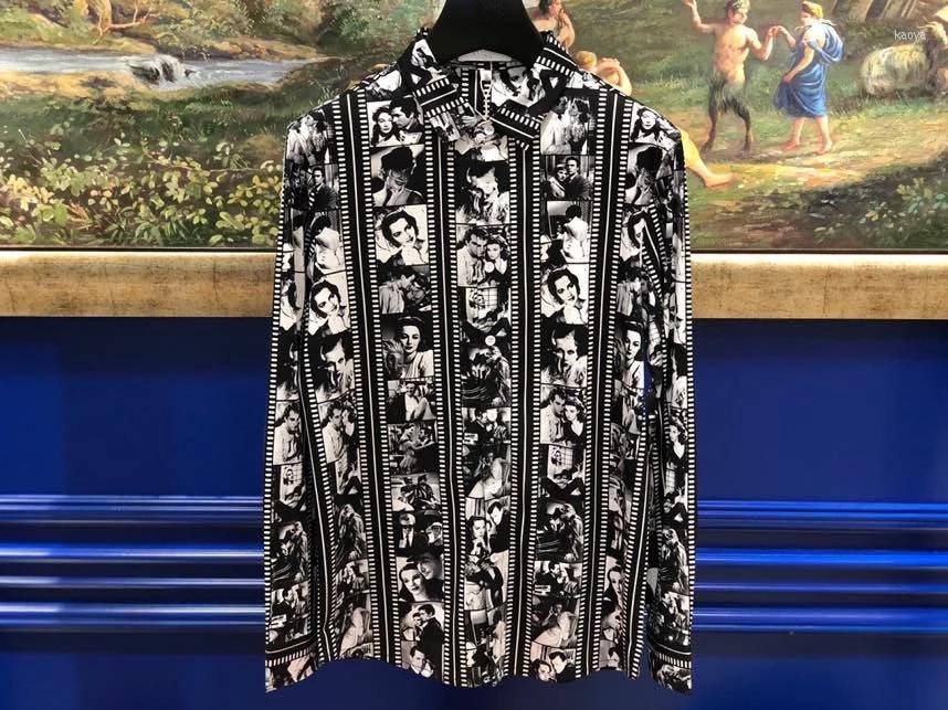

Men's Casual Shirts A079 Fashion Men's 2022 Runway Luxury European Design Party Style Clothing, Picture shown
