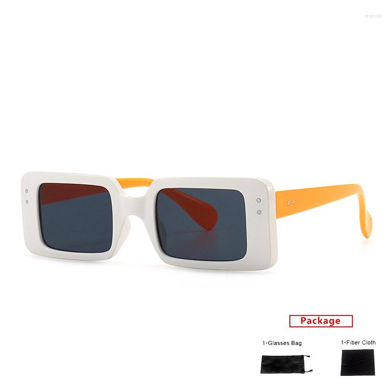 

Sunglasses Mimiyou Rivet Square Women Vintage Fashion Clear Glasses Frame Men Sun Brand UV400 Eyeglasses Shades
