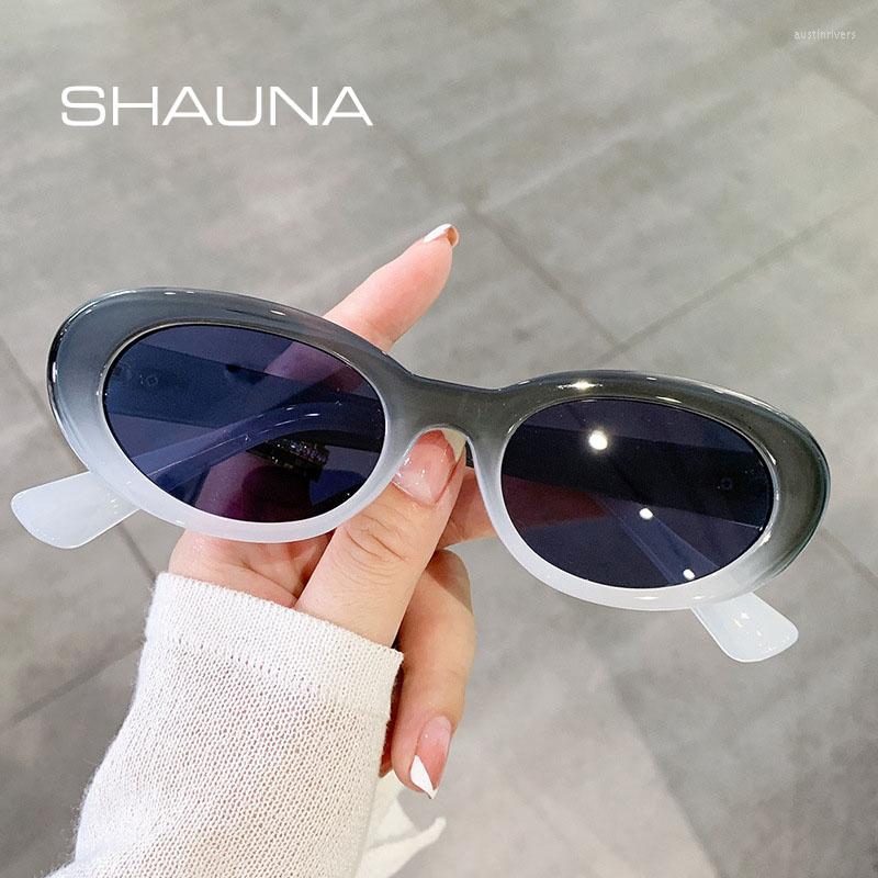 

Sunglasses SHAUNA Ins Small Oval UV400 Trending Sun Glasses