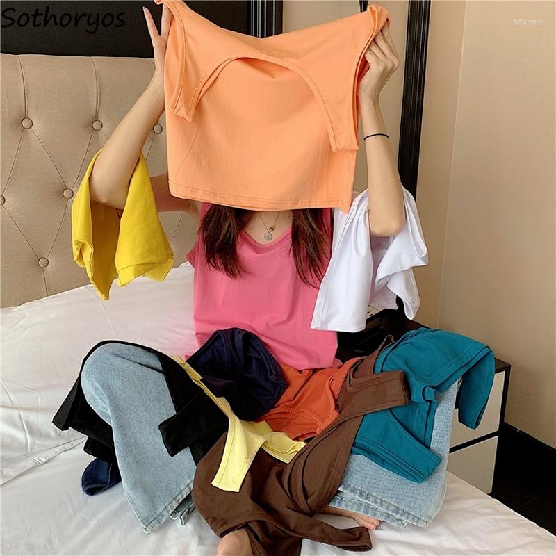 

Women's Tanks Women Camisoles Sexy Candy Colors Breathable Solid O-neck Korean Style Fresh Sweet Students Tank Tops Girls All-match Basic, Black