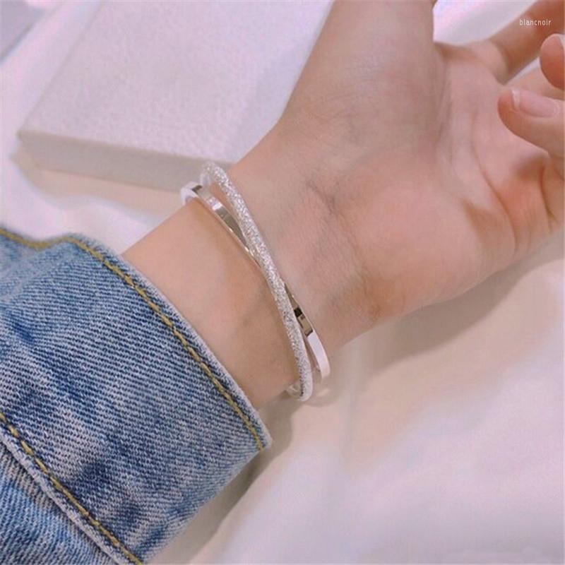 

Link Bracelets Adjustable Size Shining Cross Charm Bracelet &Bangle For Women Elegant Party Wedding Fashion Jewelry Gift Sl550