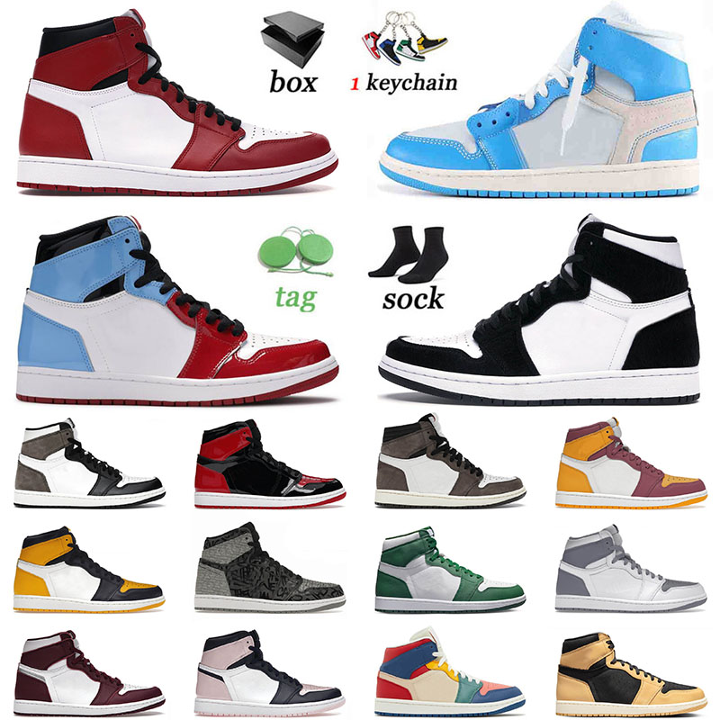 

University Blue 1s Mens Women Basketball Shoes Jorda 1 Twist Stealth Jorden1s Gorge Green Starfish J1 Dark Mocha Men Women Outdoor Sneakers W6KX, Separate colours