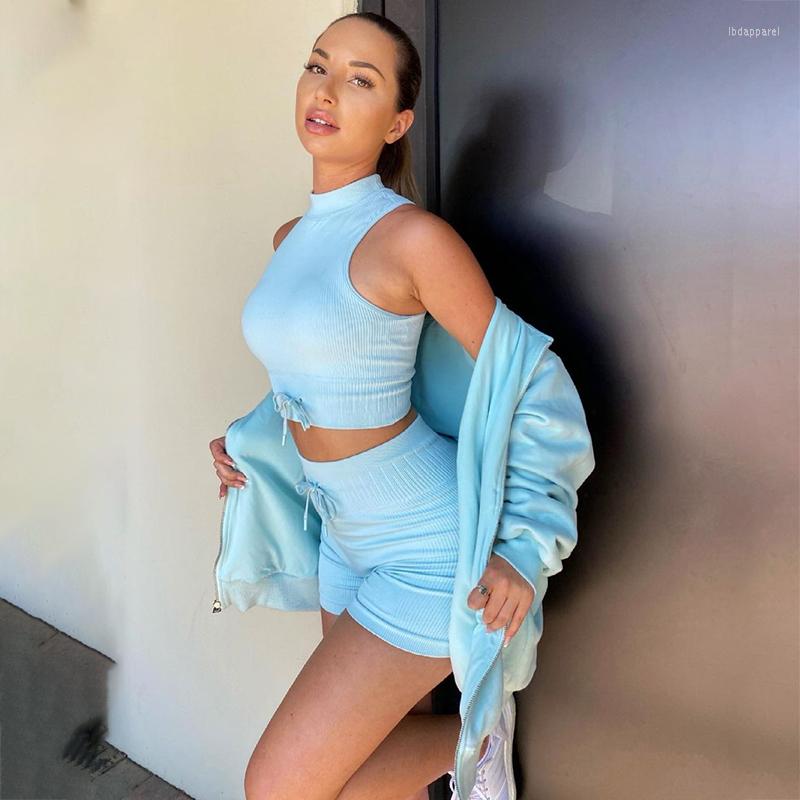 

Active Sets Women' Tracksuit Seamless Gym 2PC Two Piece Yoga Workout Set Sportswear Fitness Long Sleeve Shorts Outfit Clothing, Apricot