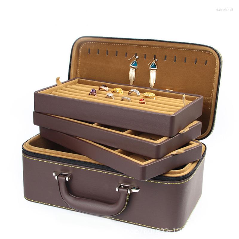 

Jewelry Pouches Professional Exhibition Box Large-capacity Storage Multi-layer