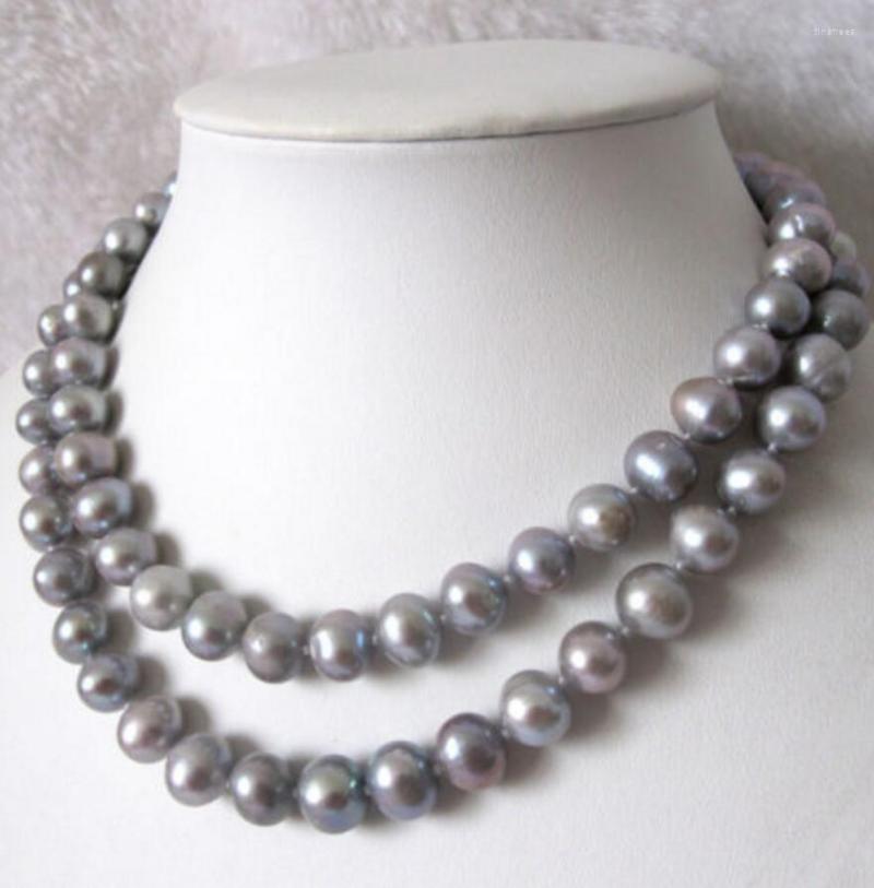 

Chains 32 Inches 8-9mm Dark Gray Freshwater Pearl Strand Necklace AC Grey