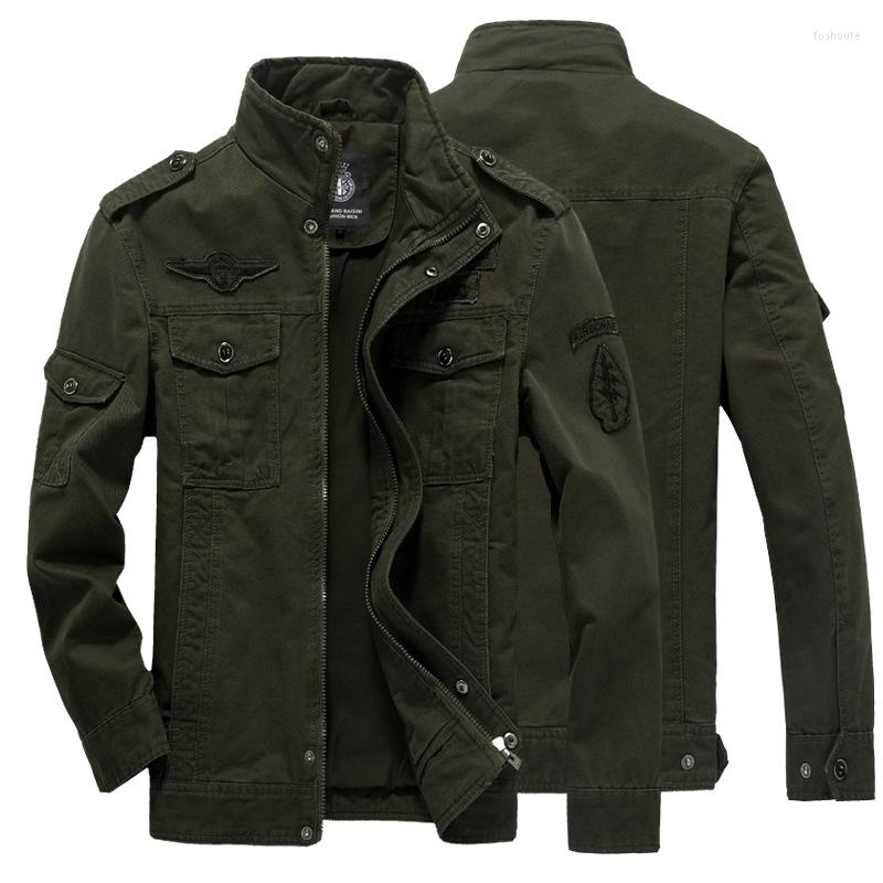 

Men's Jackets Tactical Military Men Spring Autumn Pilot Army Cotton Coat Fashion Casual Cargo Slim Fit Clothes Hiking E194, Black