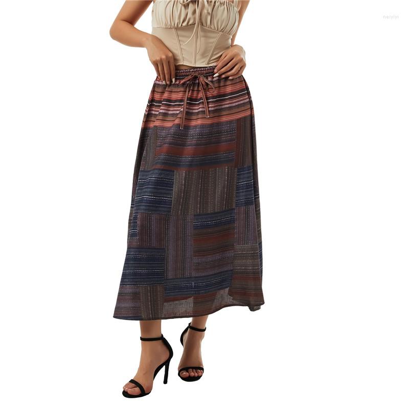 

Skirts Women Y2K Fairy Grunge Midi Skirt Vintage Boho Elastic High Waist A Line Layer Ruffle Swing Maxi Fairycore Streetwear