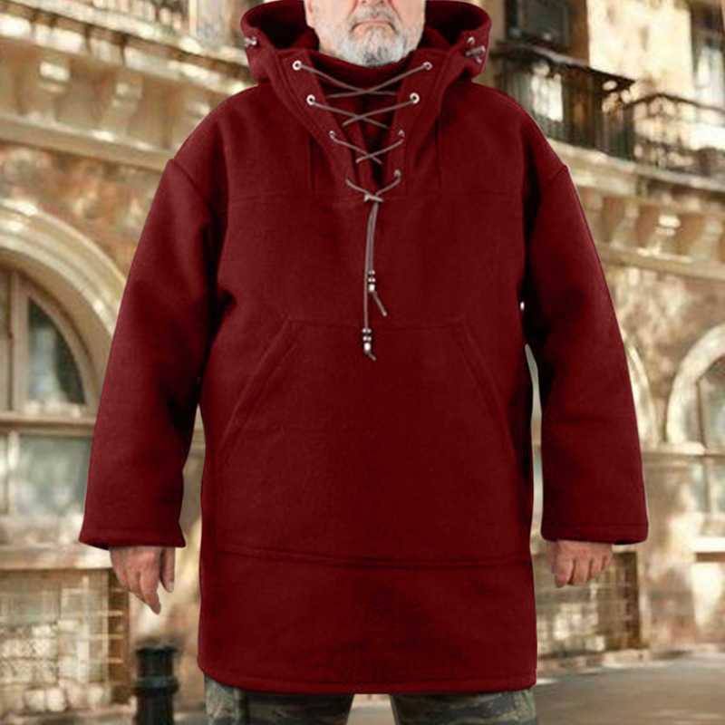 

Spring Autumn Winter Clothes Mens Hoodie Jacket Wool Coat Sweater Men' Coats Hoodies Tops For Man, Reddish brown
