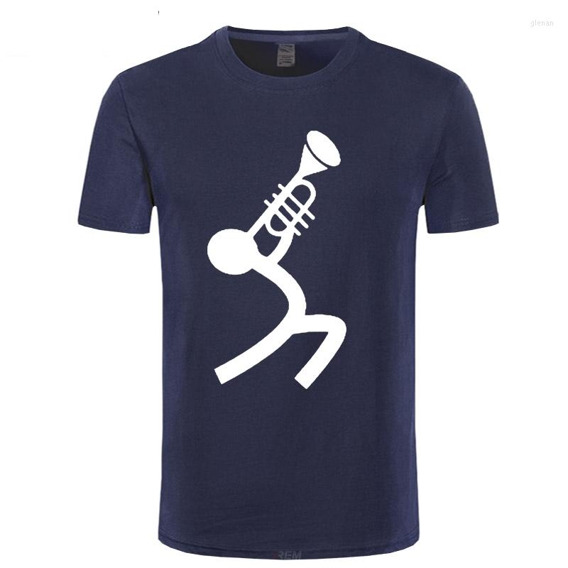 

Men' T Shirts Arrival Trumpet Player Men' Shirt Short Sleeve Men Casual Tees Cotton O Neck Tops Music Lover T-shirt, Black white
