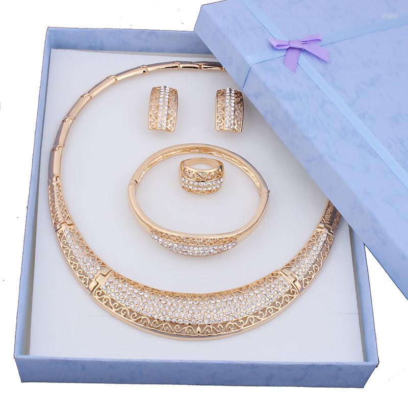 

Necklace Earrings Set FAS069 Nigerian Wedding African Beads Crystal Fashion Dubai For Women Costume Design, Picture shown